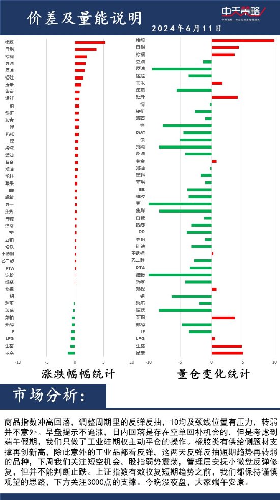 中天策略:6月11日市場分析