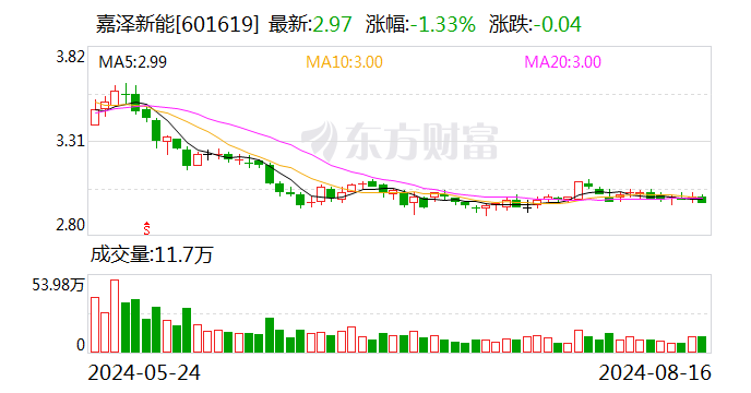 嘉澤新能上半年盈利4.12億元 擬中期分紅10派0.1元  第1張