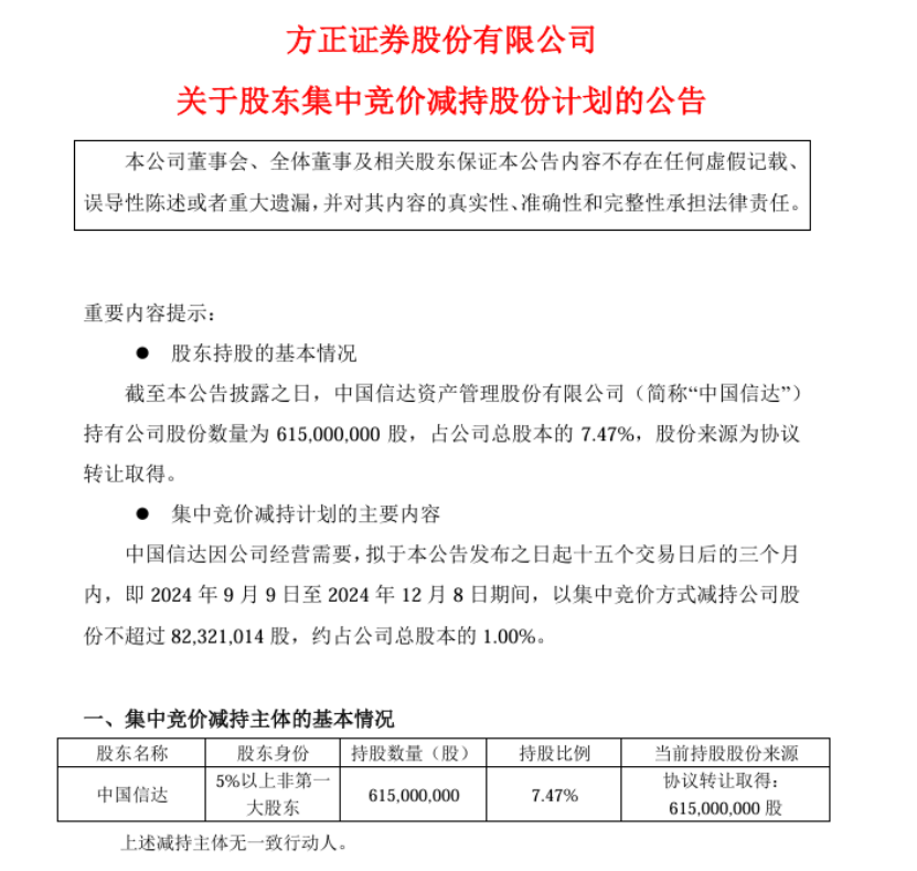 第四次推出減持計劃，方正證券要被拋售？  第2張