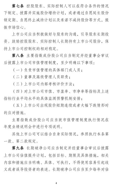 證監(jiān)會(huì)重磅！市值管理怎么做？細(xì)則指引來(lái)了！  第4張