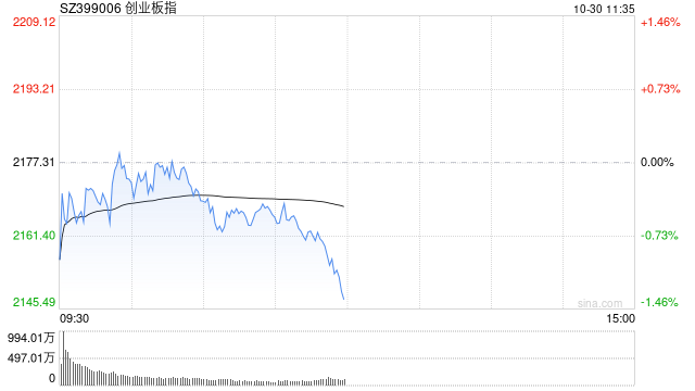 午評(píng)：創(chuàng)指半日跌超1% 消費(fèi)電子概念股逆勢走強(qiáng)